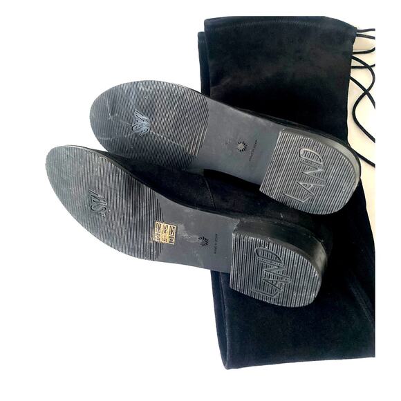 Stuart Weitzman Lowland Stretch Suede Over The Knee Boots Round Toe Size 9.5 M - Picture 6 of 7